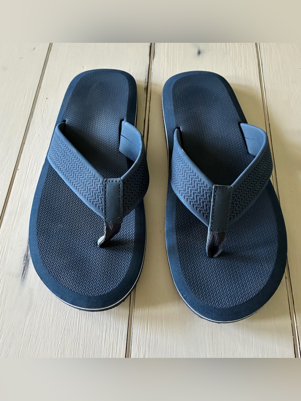 Men's Navy Blue Comfort Flip-Flop Sandals